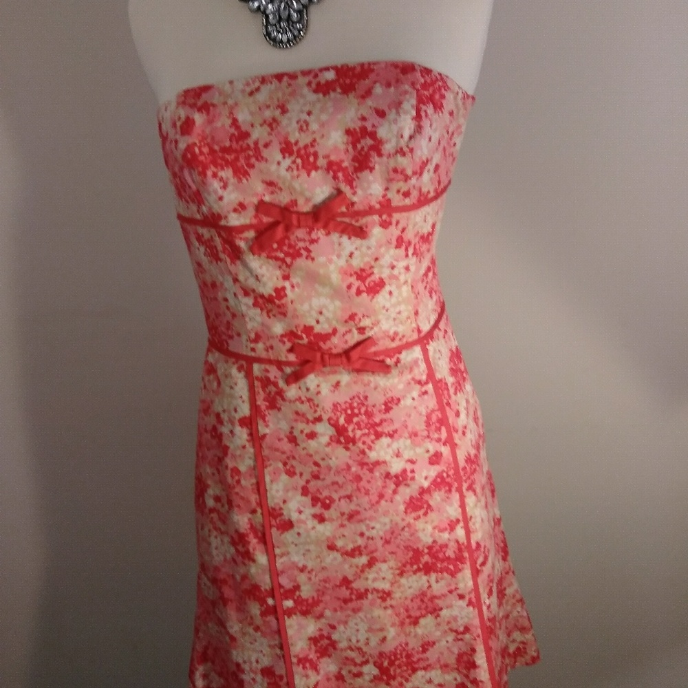 Ann Taylor Strapless Floral Dress [Dresses]